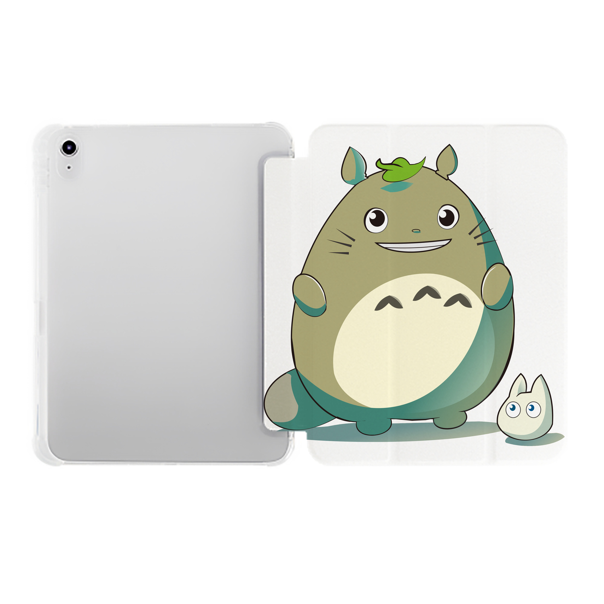 （画像用） となりのトトロ 草壁メイ 草壁サツキ My Neighbor Totoro Satsuki Kusakabe Mei Kusakabe IPad ケース ペン収納付き 三つ折りスタンド PUレザー×シリコン 対応機種9.5/10.5/10.9インチ